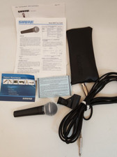 Shure SM58 vocal microphone  cord  paperwork