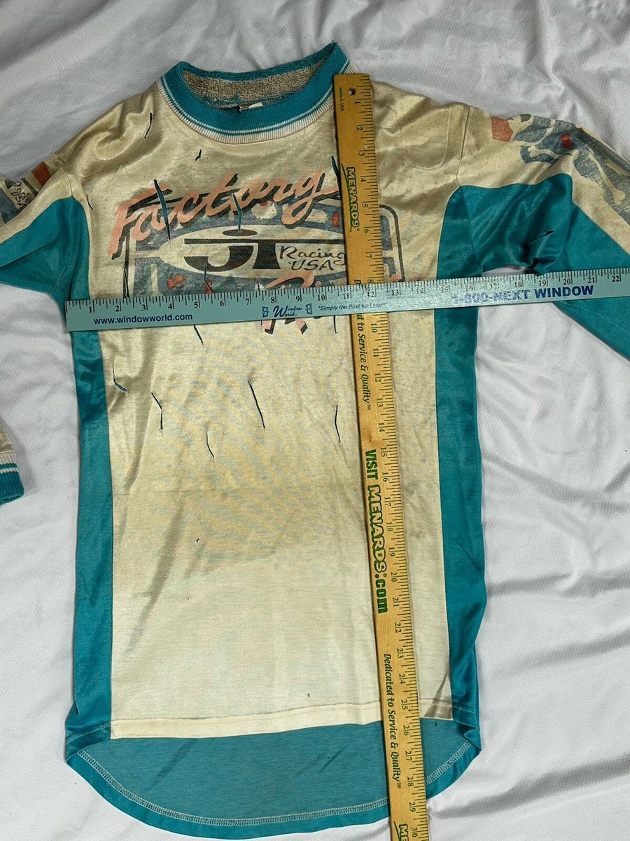 ウェア JT Vintage JT Racing USA Factory Rider Motor Long Sleeve Teal