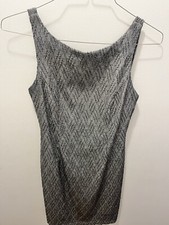 Vintage Silver Evening Dress Women’s Sized Medium 