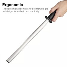 12" Diamond Knife Sharpening Steel Rod Professional Knife Sharpener Ergonomic*