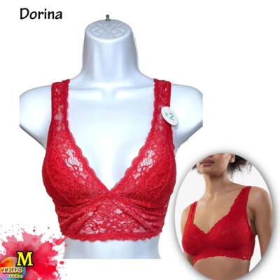 NWOT Dorina Women's M Aina Non Padded Bralette 165/92A, 1-Pk. Red