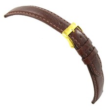 20mm Morellato Brown Genuine Italian Leather Padded Stitched Watch Band 1560