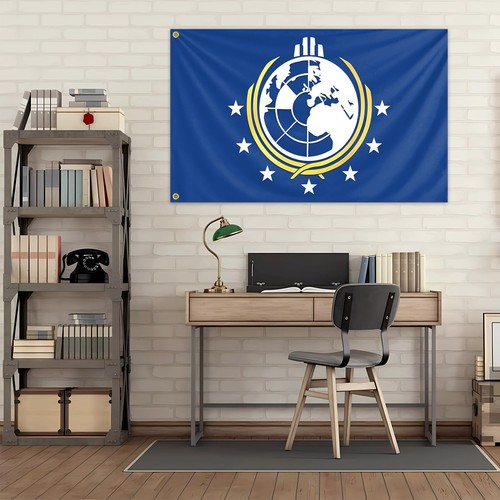 Super Earth Flag 3x5 Ft Polyester Double Sided Super Earth Banner Poster Funn... - Picture 5 of 7