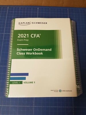 Kaplan Schweser OnDemand Workbooks 2021 Level 1 CFA  / Volume 1-2