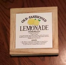Old Fashioned Lemonade Box Sign Decor
