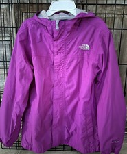 The North Face Girl  s Rain Jacket Sz L 14/16 Hyvent Windbreaker Magenta