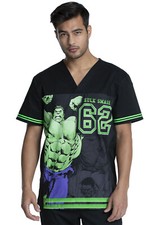 Incredible Hulk Cherokee Scrubs Tooniforms Marvel V Neck Top TF702 MAIX