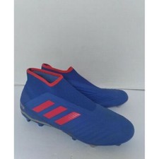 Adidas Predator Laceless Soccer Cleats Blue Red Professional Football Boots