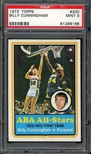 1973 Topps Basketball #200 Billy Cunningham PSA 9