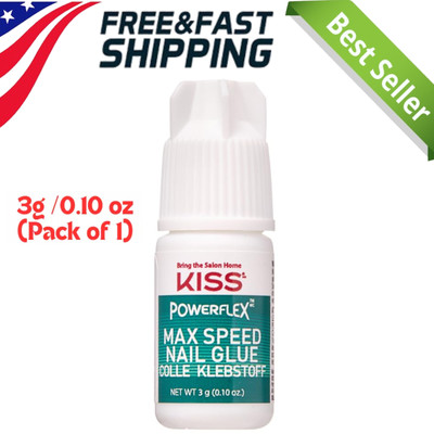 KISS PowerFlex Maximum Speed Nail Glue for Press On Nails,3g/0.10 oz (Pack of 1