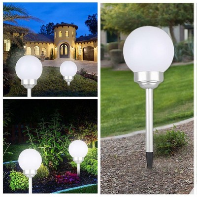 Sphere Globe Stake Light White Jumbo Giant LED Solar Garden Mood Ball