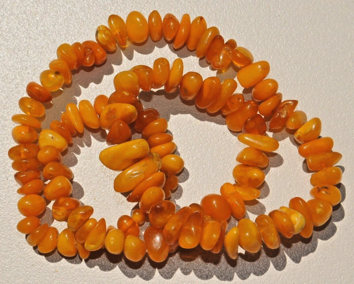 59gr ANTIQUE RUSSIAN SOVIET BALTIC SEA AMBER NECKLACE