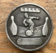 Vtg. Bergamont Brass Works BOWLING BOWLER Belt Buckle--Free Ship