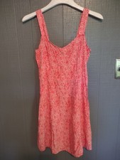 Gap Factory Sleeveless/Tank Dress Womens sz 2-red flower print, Midi. 100% Rayon