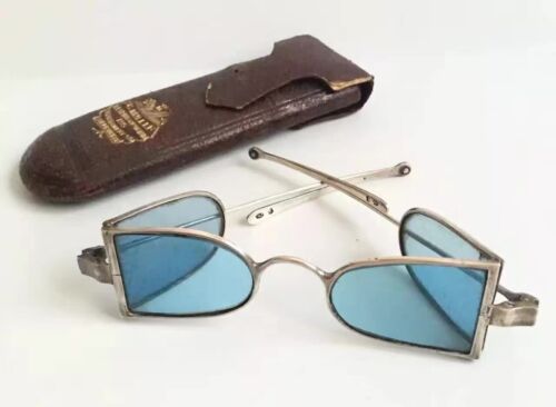 Antique Spectacles 19th Century Railroad Carriage Double D Silver Eyeglasses - 第 1/7 張圖片