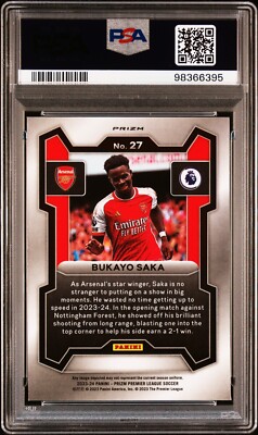 2023-24 PANINI PRIZM EPL PREMIER LEAGUE SNAKESKIN BUKAYO SAKA