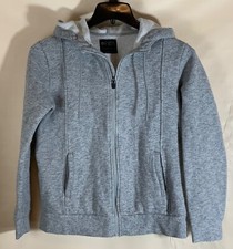 FIGS Essential Hoodie Women Size S Full Zip Gray Fleece Pockets Nurse Healthcare