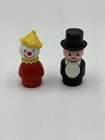 Vintage Fisher Price Little People Circus Ringmaster and Red Clown