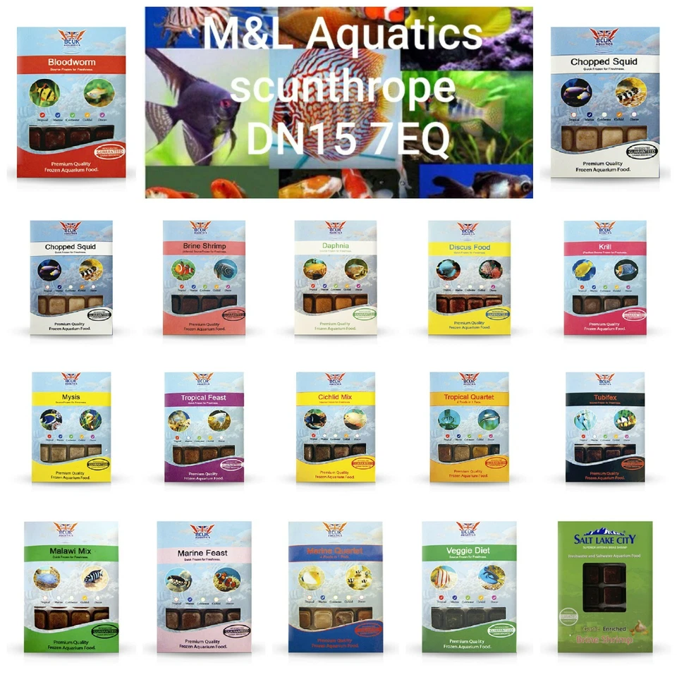 BCUK FROZEN FISH FOOD 100g BLISTER PACKS MIX N MATCH (MIN ORDER 5 PACKS)