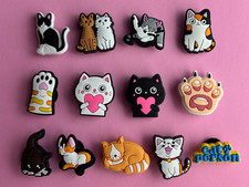 Cat Shoe Charms For Crocs Bracelet Shoes Wristband Gift Cat Lovers LOT