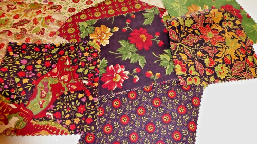Vintage Holiday Quiltblöcke Set 40 Quadrate von April Cornell für MODA selten - Bild 7 von 8