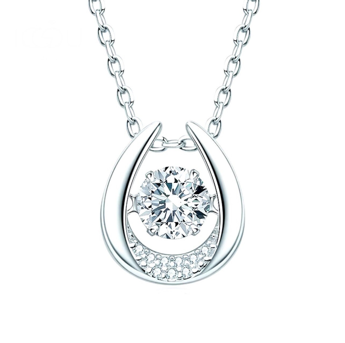 Unstoppable Love Diamond Pear Necklace 1/2 ct tw Round-cut