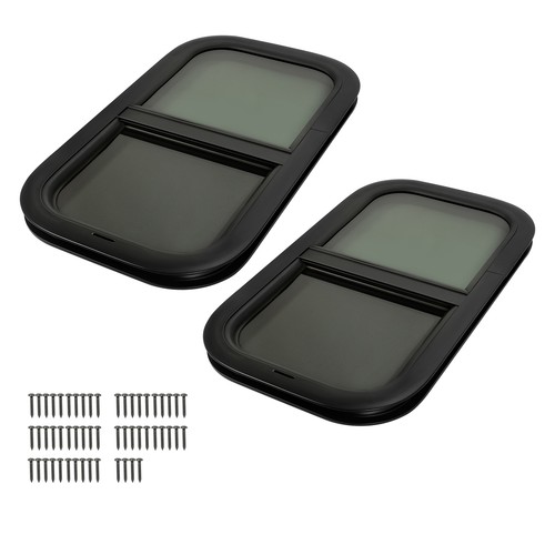 Paquete de 2 remolques de carga con ventana corredera vertical de pared de 12 x 22 x1-1/2" con kit de moldura - Imagen 6 de 18