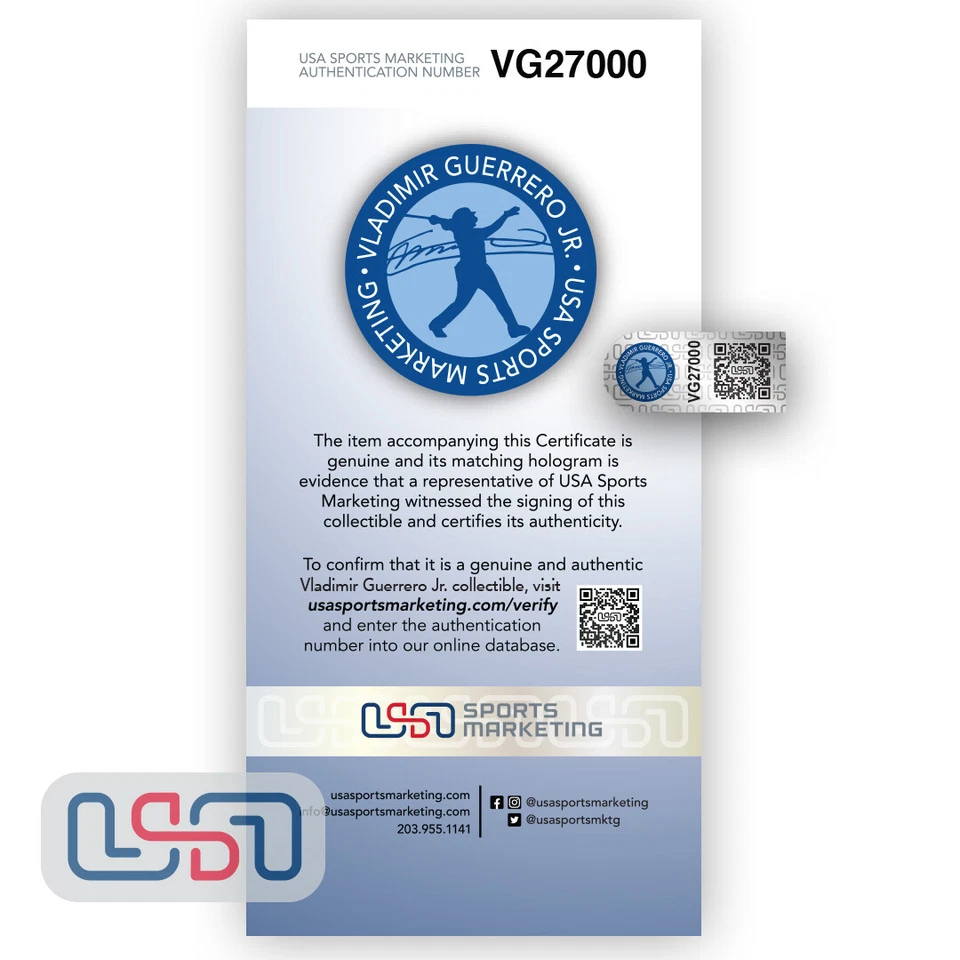 Vladimir Guerrero Jr. Toronto Blue Jays Signed "Plakata" MLB Baseball USA SM JSA - Image 3 of 4