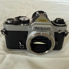 Nikon FE 35mm SLR Film Camera Silver Body As Is Excellent Condition Adult Owned