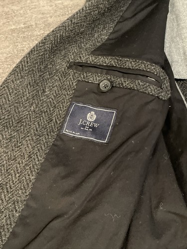 J Crew Herren Blazer Sportmantel zwei Knöpfe Freizeitjacke Größe 40R Herringbone Anzug - Bild 4 von 6
