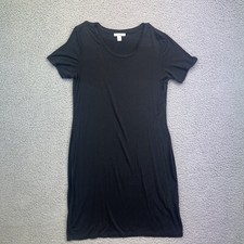Daily Ritual Women's Casual Dress Size Med Black Tee Shirt Dress