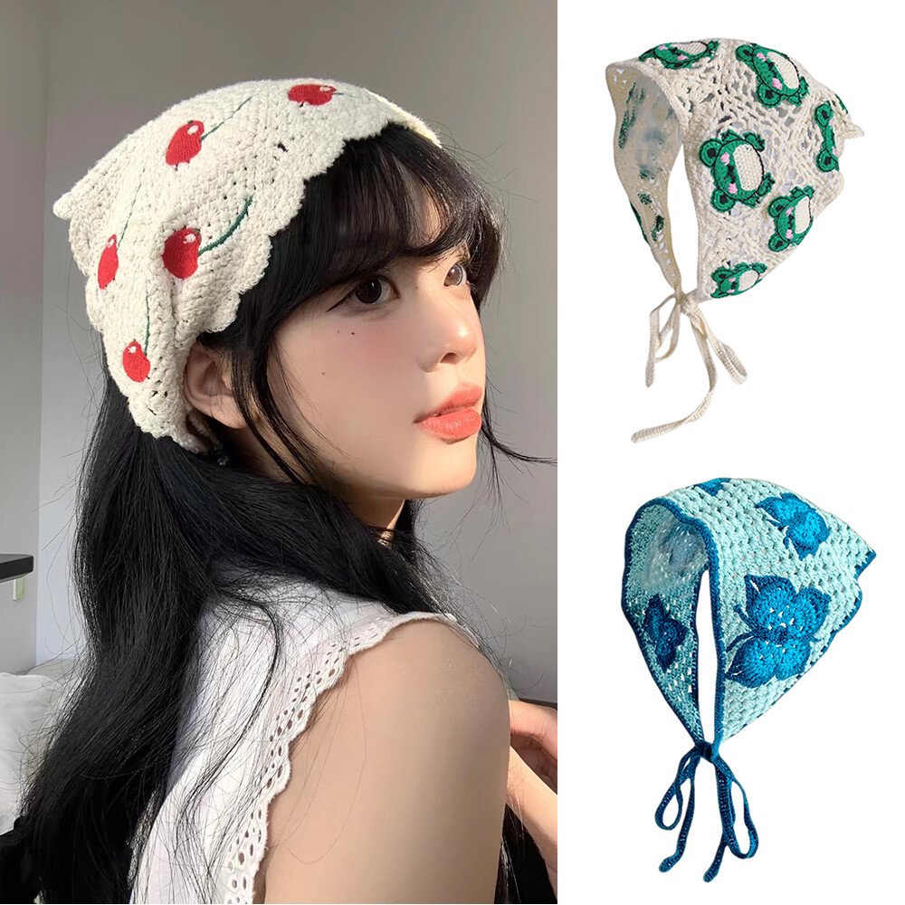 Soft Cotton Knit Triangle Headband Turban for Stylish Comfort