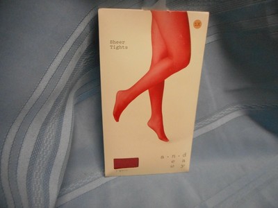 red sheer tights