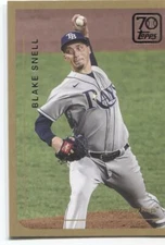 2021 Topps Series 1 BLAKE SNELL 70 Years of Topps Baseball - TAMPA BAY RAYS- #49