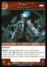 VS System: Cable, Secret Avenger Played Marvel Universe TCG CCG Classic Marvel
