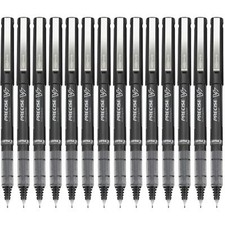 Pilot Precise V7 Rolling Ball Pens Black 14 Count Smooth Writing Durable Ink