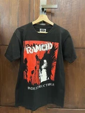 Rancid band Indestructible Rare design black T shirt short sleeve NH16993