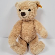 Steiff Bear Hannes Teddy Jointed Plush 13" Brown Beige Stuffed Animal 022586