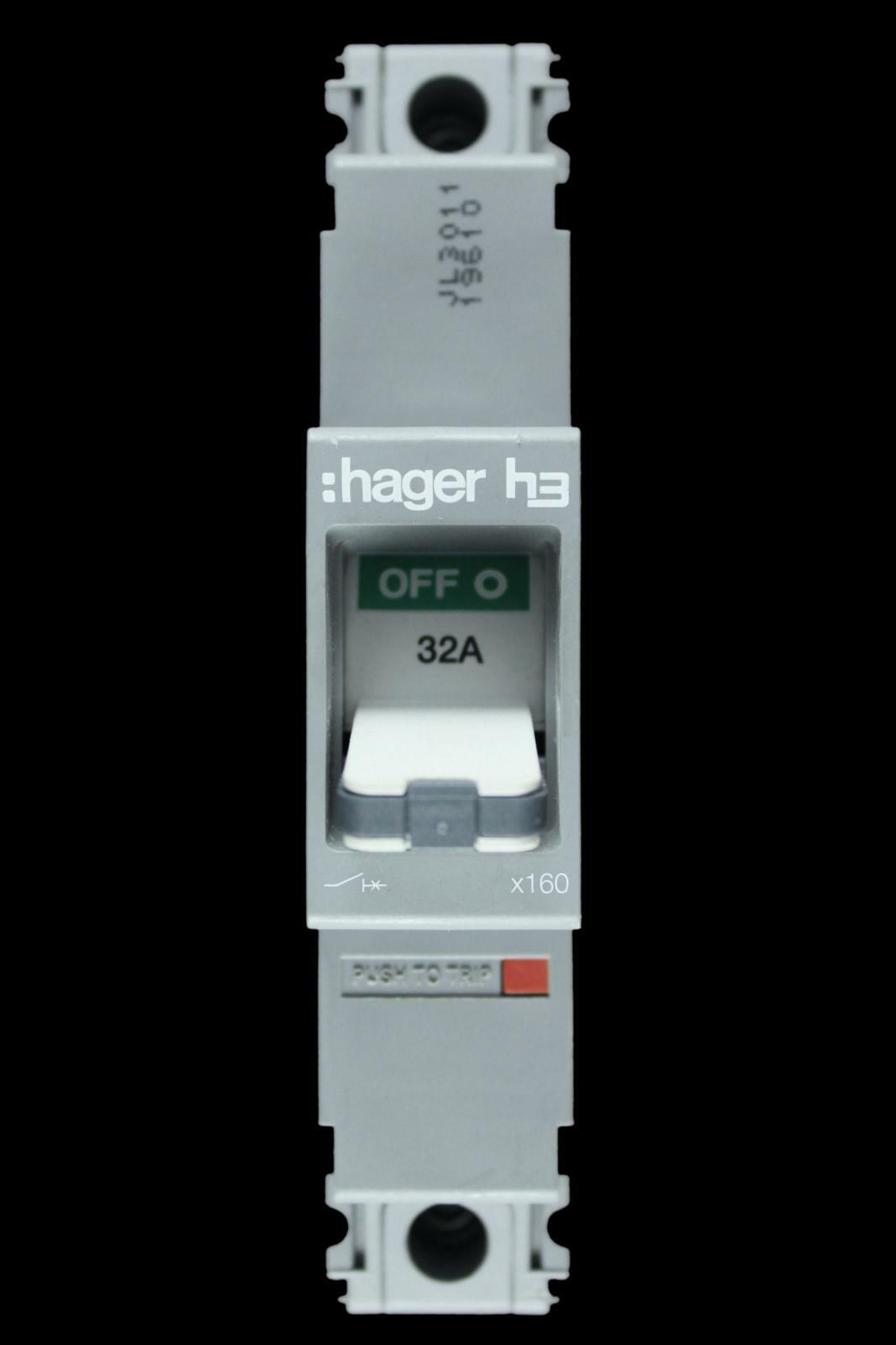 HAGER 32 AMP 18kA MCCB 313587 HDA030Z1 X160