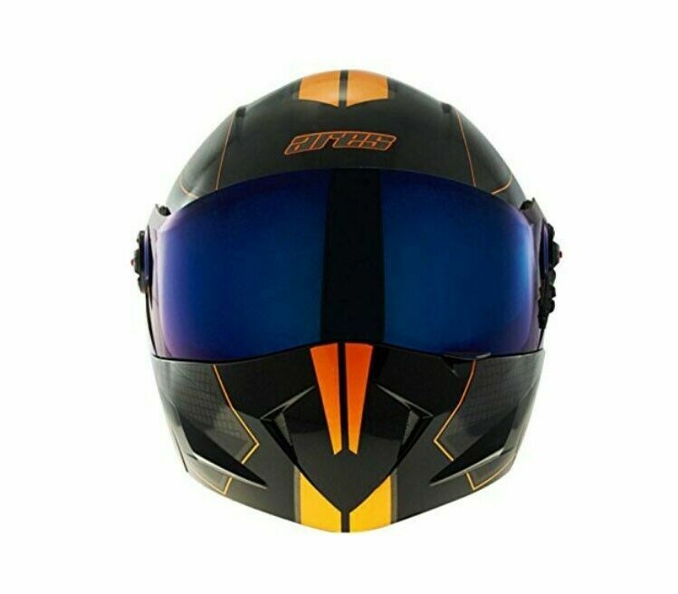 SB-41 Ares Race Glossy Black Full Face Helmet Blue Visor L Size 600mm @US