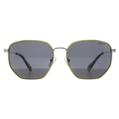 Polaroid PLD 6214/S/X KU2 M9 Palladium gelb grau polarisierte Sonnenbrille