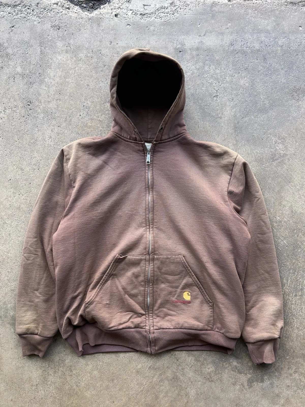 Vintage 90s Size Large Heavy Carhartt Essential Brown Thermal Lined ZipUp Hoodie
Opens in a new wind
