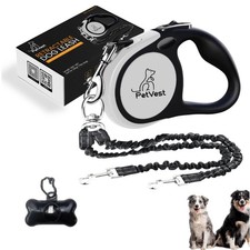 Dual Retractable Dog Leash   16 FT Tangle-Free Leash for 2 Dogs, De... Fas