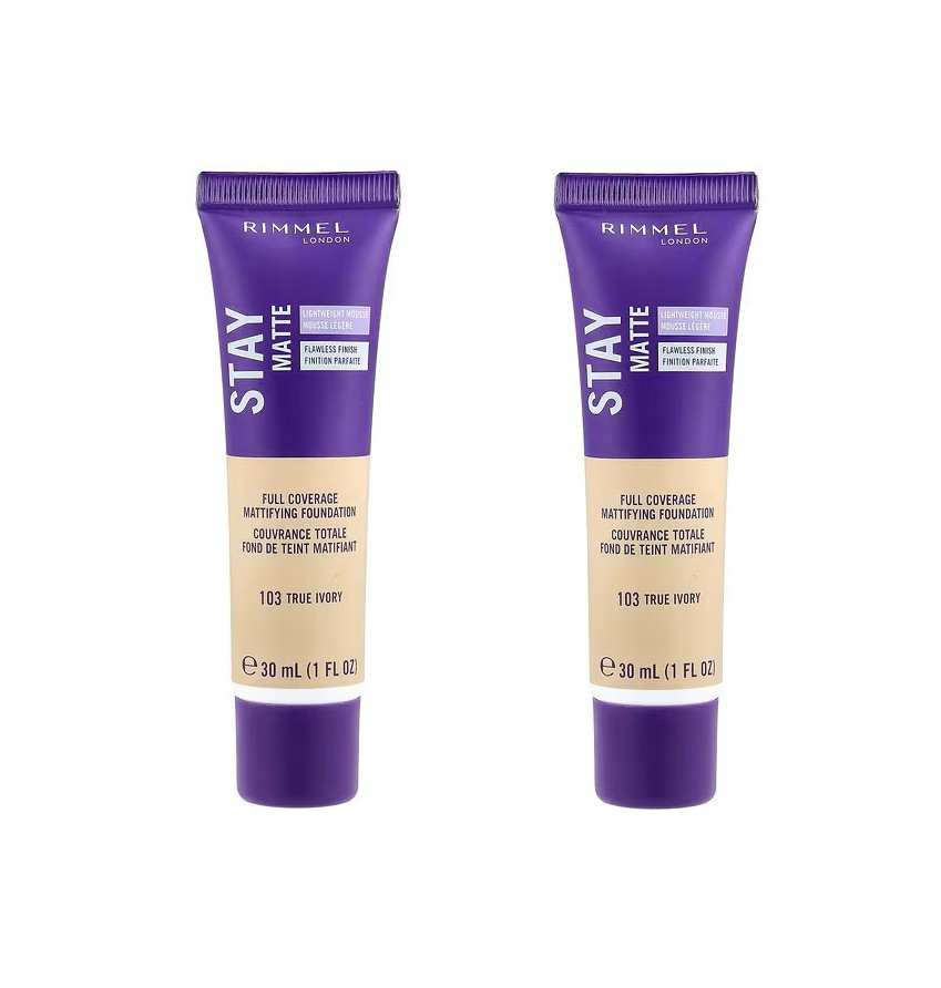 Rimmel London Stay Matte Liquid Mousse Foundation Shine Control 30Ml True Ivory #103 - Image 3