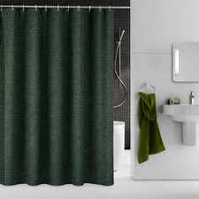 Waterproof Polyester Fabric Bathroom Shower Curtain & Ring Hooks 180 x 180 CM