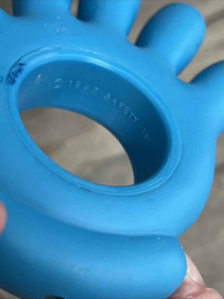 Safety 1st Blue  “Fingers”  Hand  Teether Teething Baby Toy 90s Safety First HTF - Image 3 of 4