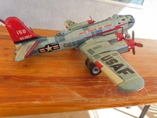 Rare Vintage  Boeing 50 D Flying  Superfortress Friction Propellor Toy Airplane