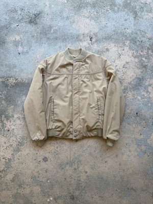 Vintage Derby of San Francisco Jacket Mens 42 Tan Beige Paisley Lined Bomber USA