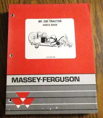 Massey Ferguson MF 20E Industrial Tractor Parts Catalog Manual Book  1990