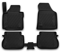 GummifußMatten FüR VW Caddy 3 2015-2020 3D Passform Hoher Rand Gummimatten